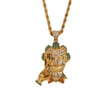 Load image into Gallery viewer, JOKER POKER FACE PENDANT WITH TWIST CHAIN