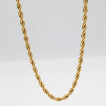 Load image into Gallery viewer, 5MM ROPE CHAIN 20” 18K GOLD PLATED STAINLESS STEEL