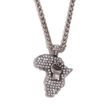 Load image into Gallery viewer, FIST POWER IN AFRICAN PENDANT WITH TWIST CHAIN