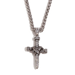 Load image into Gallery viewer, NAIL CROSS FAITH PENDANT WITH TWIST CHAIN