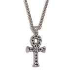 Load image into Gallery viewer, EGYPTIAN ANKH CROSS PENDANT WITH TWIST CHAIN