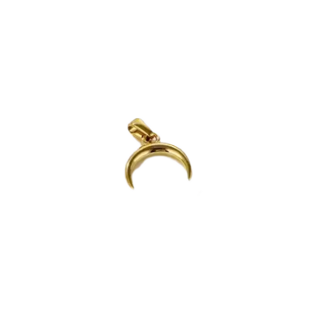 CRESCENT MOON STAINLESS STEEL PENDANT