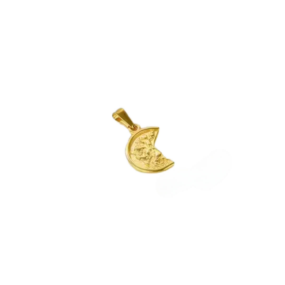 BROKEN COIN STAINLESS STEEL PENDANT