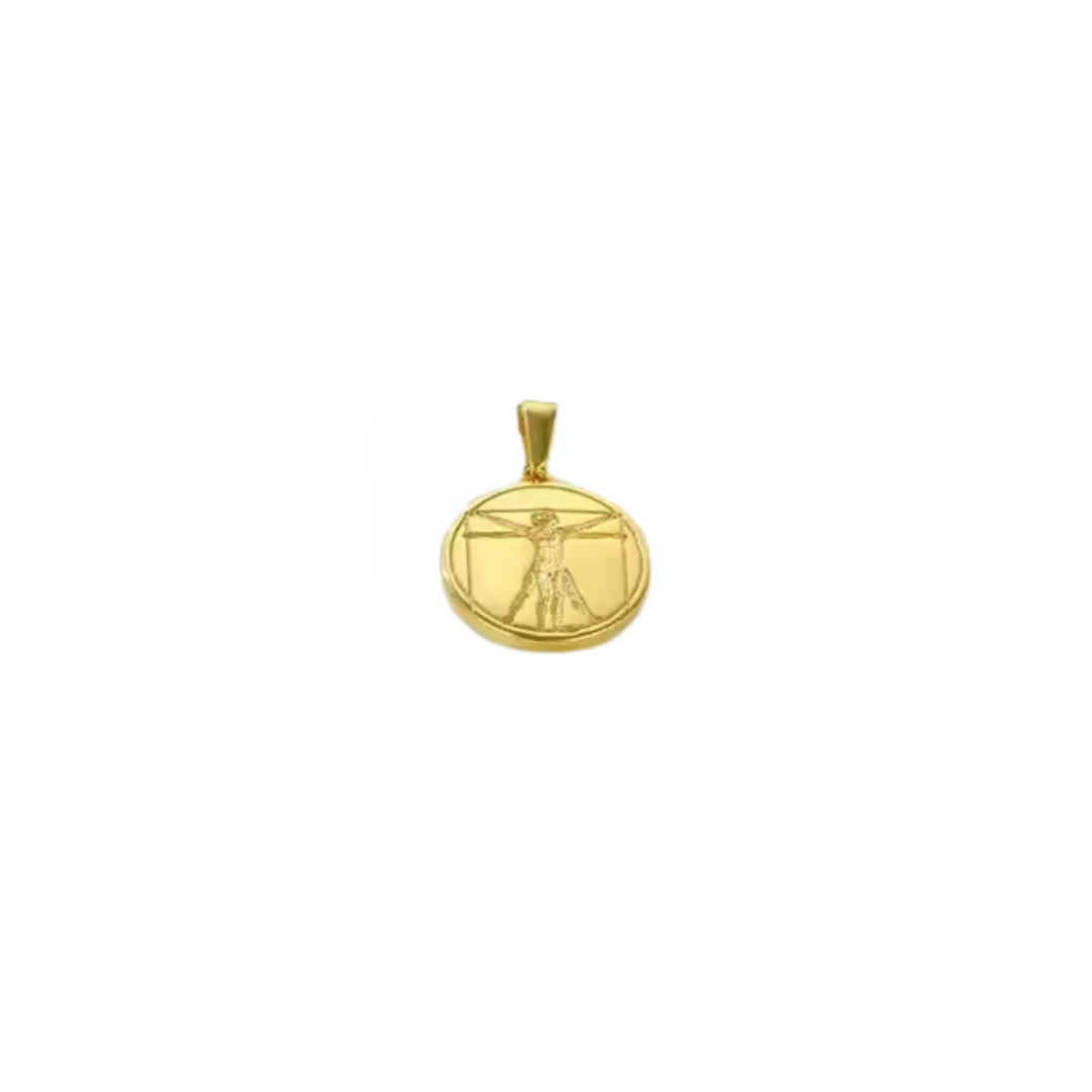 DA VINCI VITRUVIAN STAINLESS STEEL PENDANT