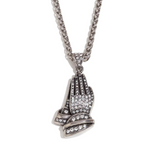 Load image into Gallery viewer, PRAYING HANDS PENDANT WITH TWIST CHAIN
