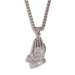 Load image into Gallery viewer, PRAYING HANDS PENDANT WITH TWIST CHAIN
