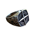 Load image into Gallery viewer, COMPASS VIKING PIRATE STAINLESS STEEL RING
