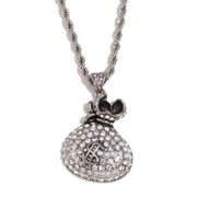 MONEY BAG PENDANT WITH TWIST CHAIN