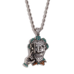 Load image into Gallery viewer, JOKER POKER FACE PENDANT WITH TWIST CHAIN
