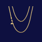 Load image into Gallery viewer, ROPE CHAIN IN 18K YELLOW/WHITE GOLD - 4MM
