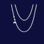 Load image into Gallery viewer, ROPE CHAIN IN 18K YELLOW/WHITE GOLD - 4MM
