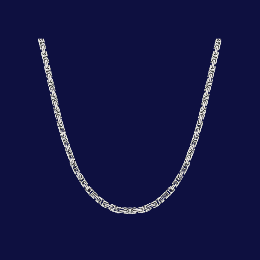 BYZANTINE CHAIN IN 18K WHITE GOLD - 5MM