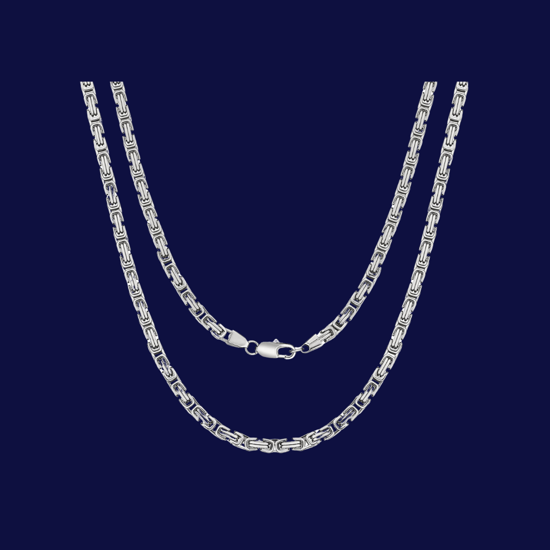 BYZANTINE CHAIN IN 18K WHITE GOLD - 5MM