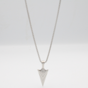 VIKING ARROW PENDANT NECKLACE — STAINLESS STEEL (WITH 2.5MM 22+2” BOX CHAIN)