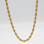 Load image into Gallery viewer, 5MM ROPE CHAIN 20” 18K GOLD PLATED STAINLESS STEEL
