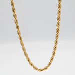 Load image into Gallery viewer, 5MM ROPE CHAIN 20” 18K GOLD PLATED STAINLESS STEEL