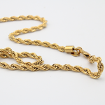 Load image into Gallery viewer, 5MM ROPE CHAIN 20” 18K GOLD PLATED STAINLESS STEEL