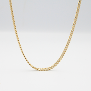 5MM CUBAN CHAIN NECKLACE — ROUND CUT, 22” 18K GOLD PLATED STAINLESS STEEL