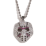 Load image into Gallery viewer, SKULL MASK PENDANT WITH WOVEN CHAIN
